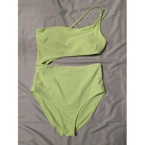 NEW Aerie Lime Green One-Shoulder Swimsuit Size Small